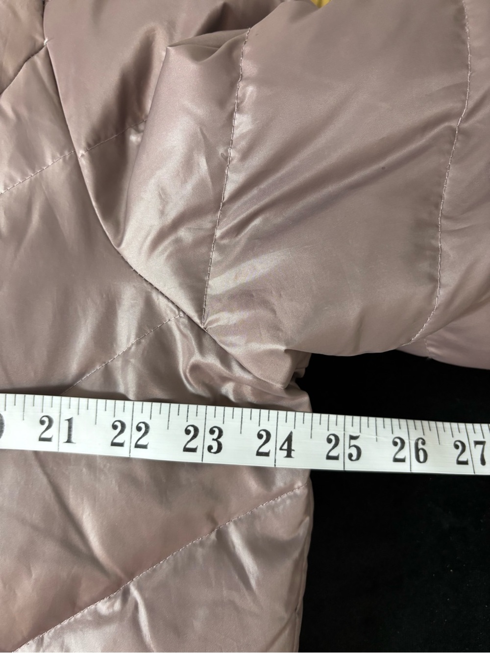 Long Quilted Puffer Coat in Light Taupe - Womens - Picture 14 of 15